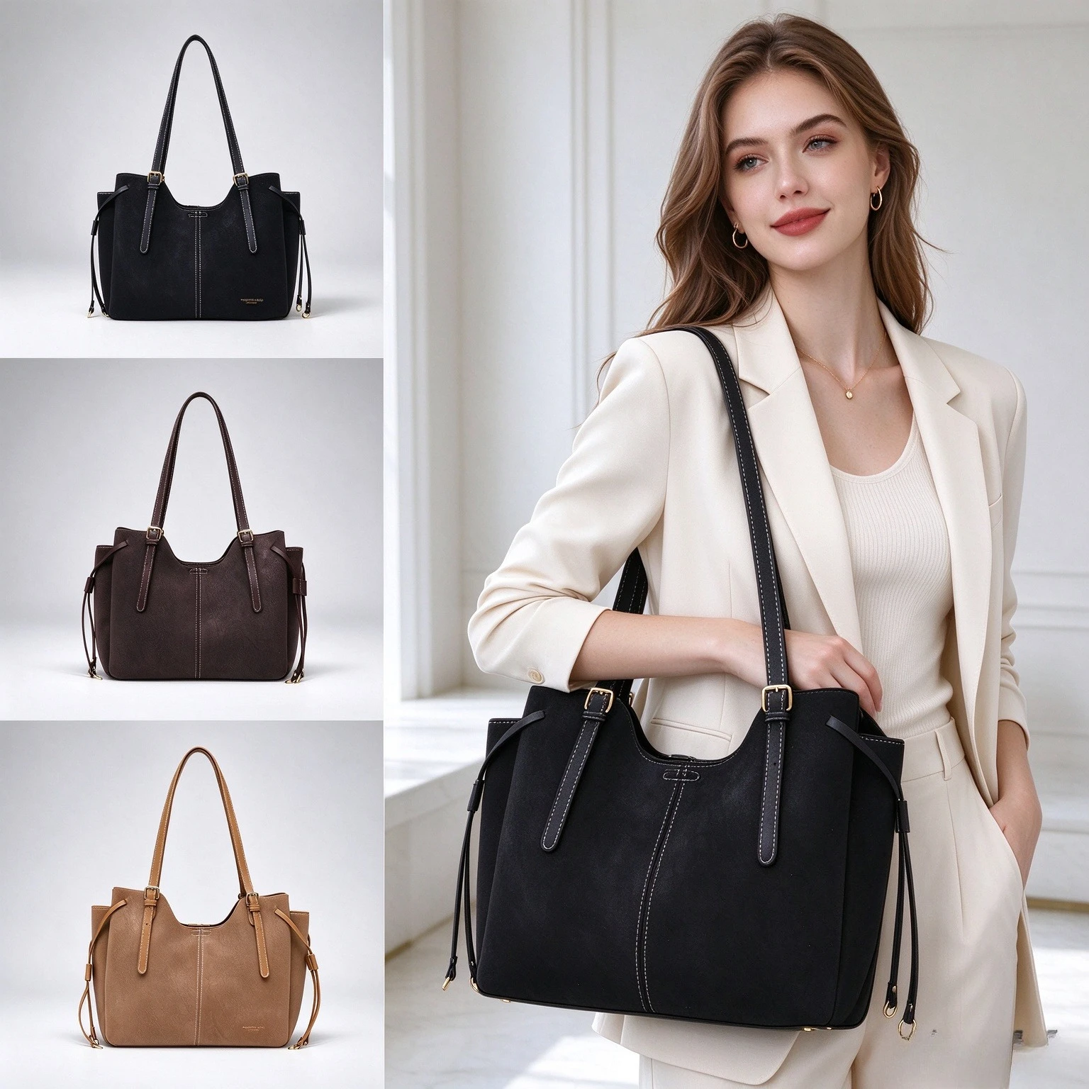 Luxury Women Tassel Tote Bag D - Leatherwork Designs review and price